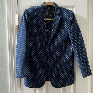 Boys navy blazer. Size 16. Very fun pattern!